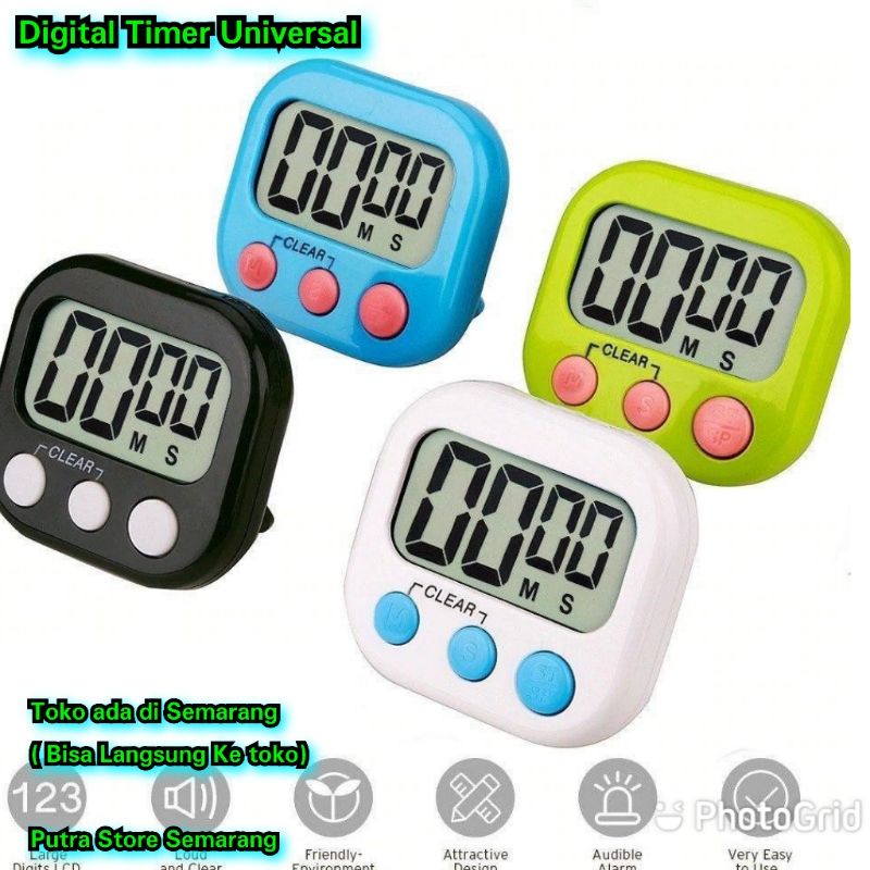 Digital kitchen timer alarm masak New model Stopwatch alarm Tulisan Besar