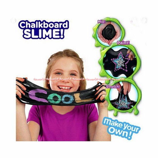 Craz Art Cool Chalkboard Slime Peralatan Mainan Membuat Slime Hitam Papan Tulis