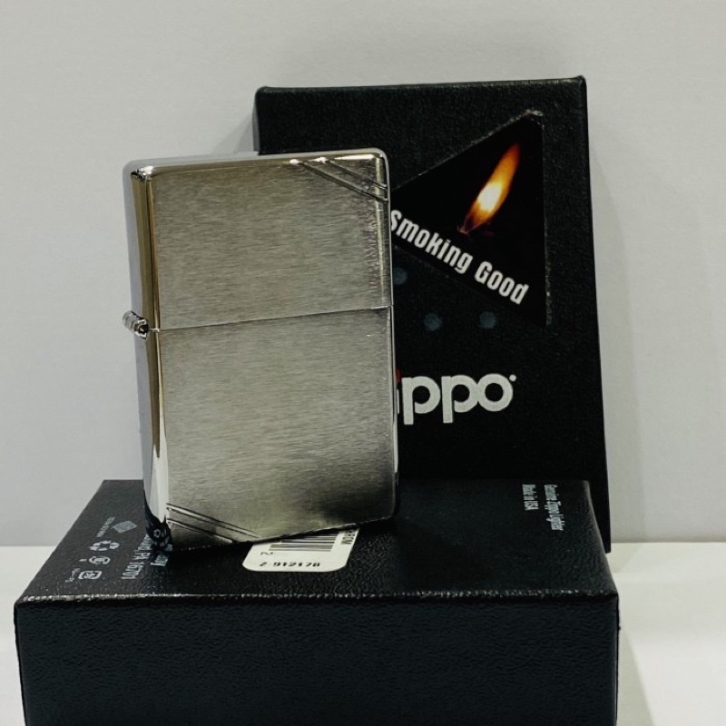 Original zippo 230 Vintage Chrome with slash