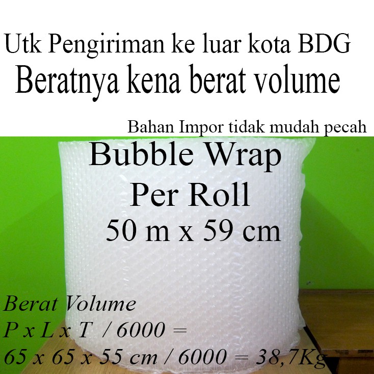 Bubble Wrap Ukuran 50 m x 59 cm Motif Small Bubble