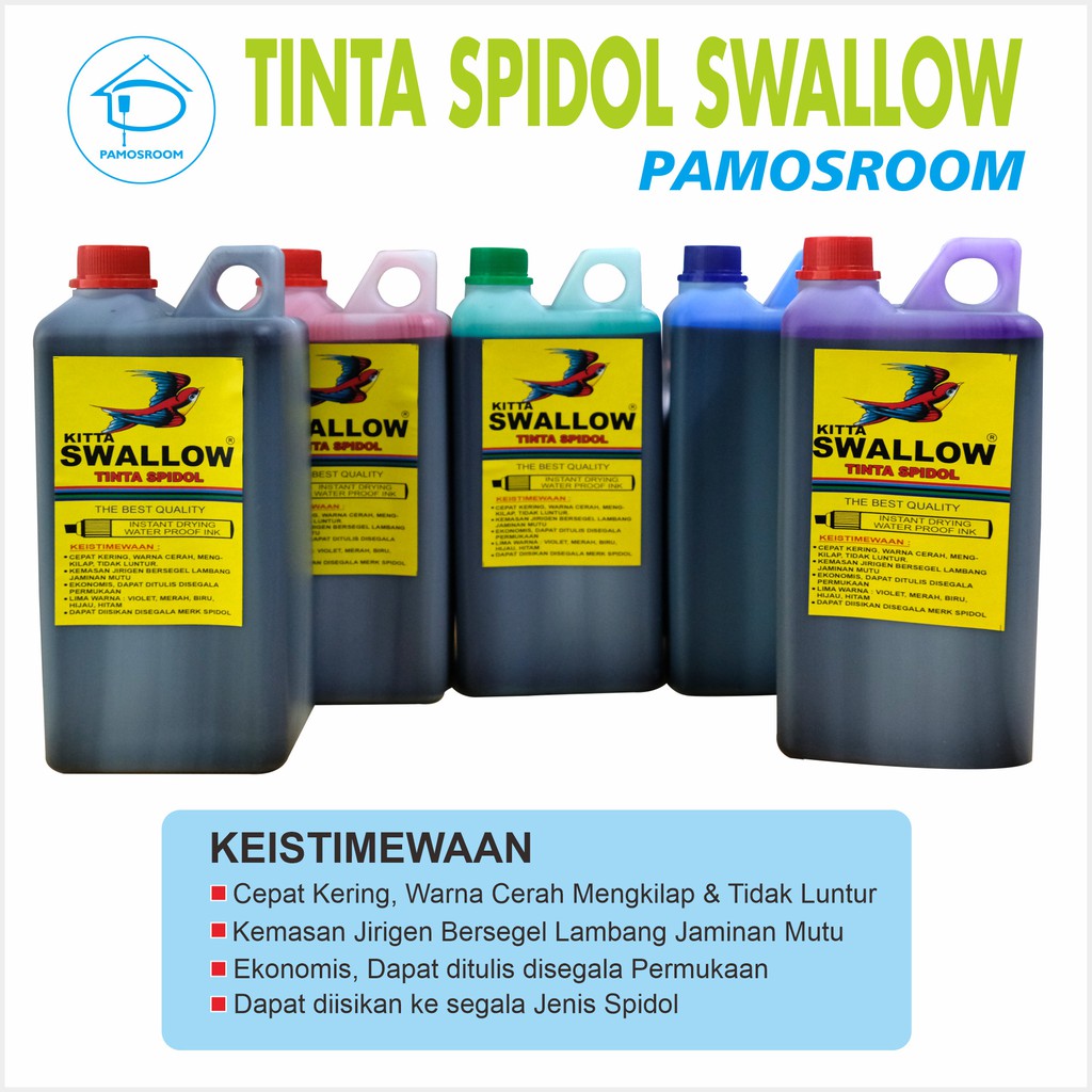 

Pamosroom Tinta Spidol Permanent KITTA Swallow Biru Violet