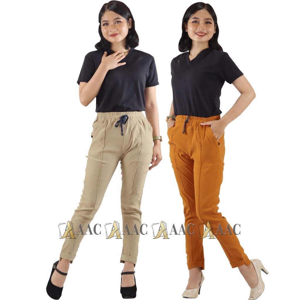 Celana Wanita Line Pants / Celana Panjang Wanita Stretch