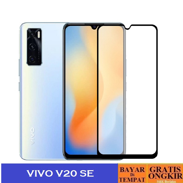 Tempered Glass Full Vivo V20 SE Anti Gores Kaca Full Layar