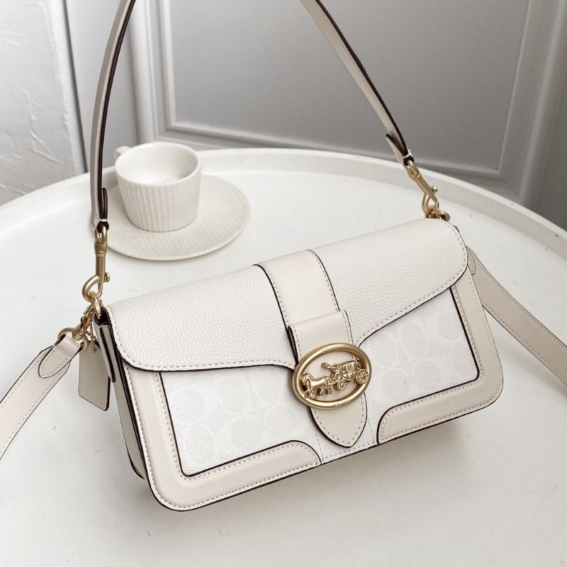 Coach Georgie Shoulder Bag In Blocked Signature Canvas(C4067)