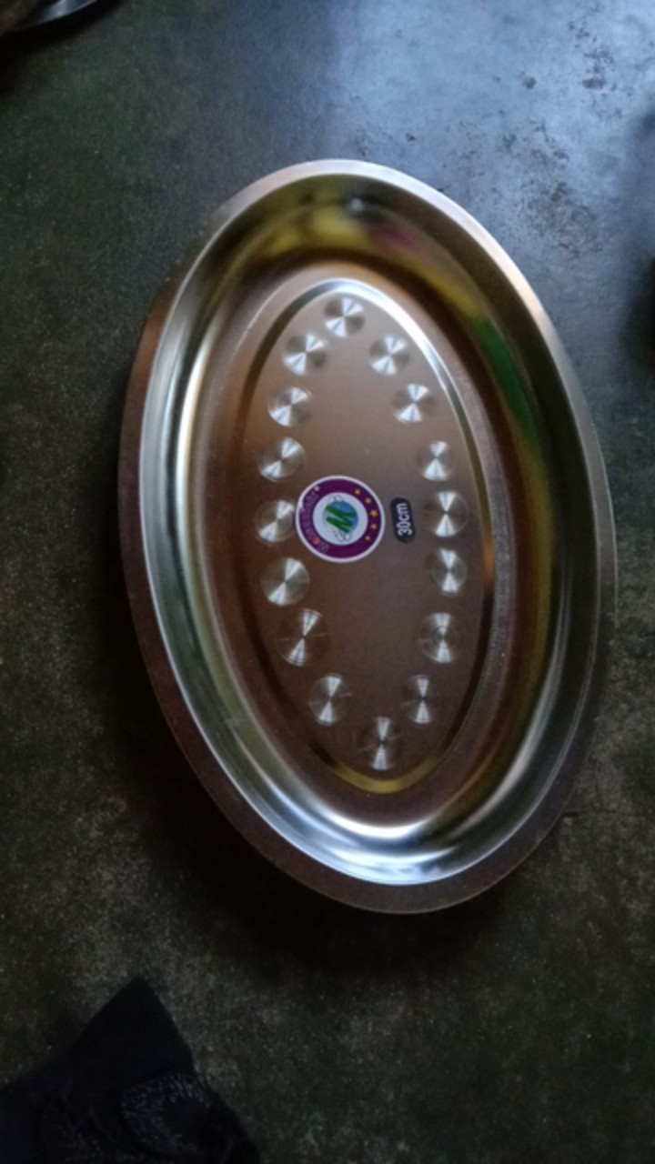 Nampan Oval / Baki Oval Stainless Steel 30 Cm