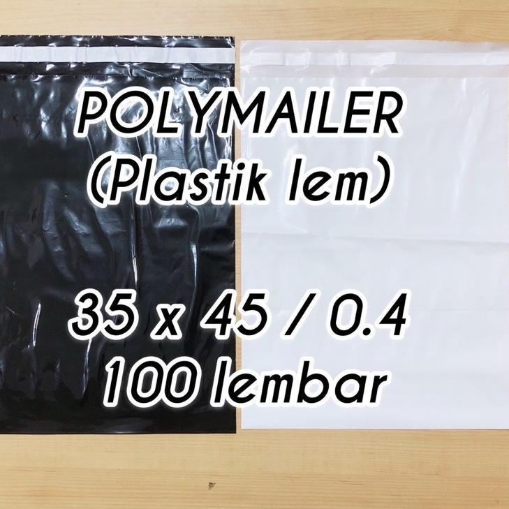 

GHA plastik packing POLYMAILER 35x45 0. lembar plastik lem ❄ W →