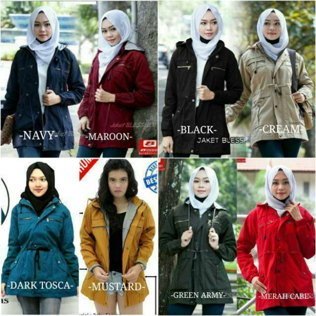  FREE ONGKIR JAKET  PARKA  WANITA KANVAS CEWEK DISTRO 