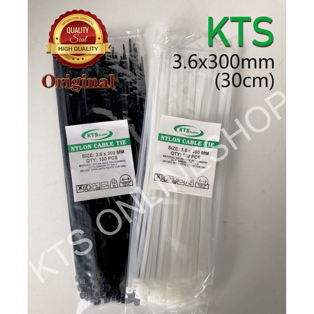 

Kabel ties 3.6x300mm Warna PUTIH/HITAM 1PACK Isi 100PCS