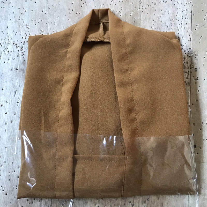 Kebaya bali mostcref bed kutu baru tangan panjang-Coklat tembaga