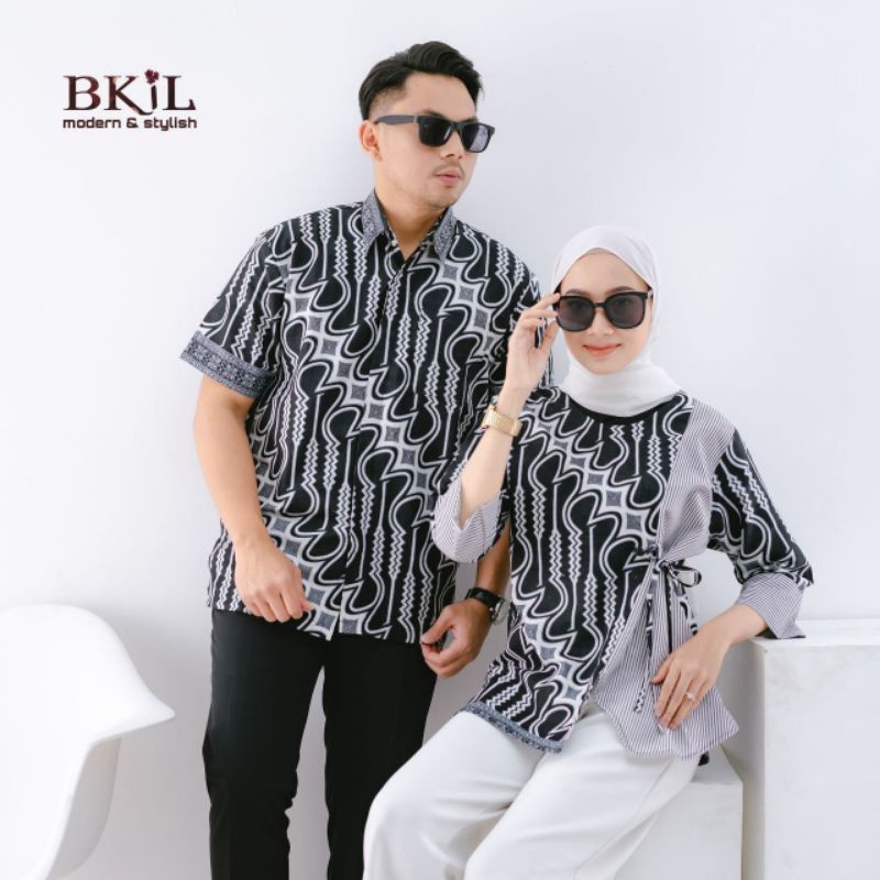 tey-17 Batik Wanita ASJ SA HRB026 Kenongo Kemeja Tosca Pendek
