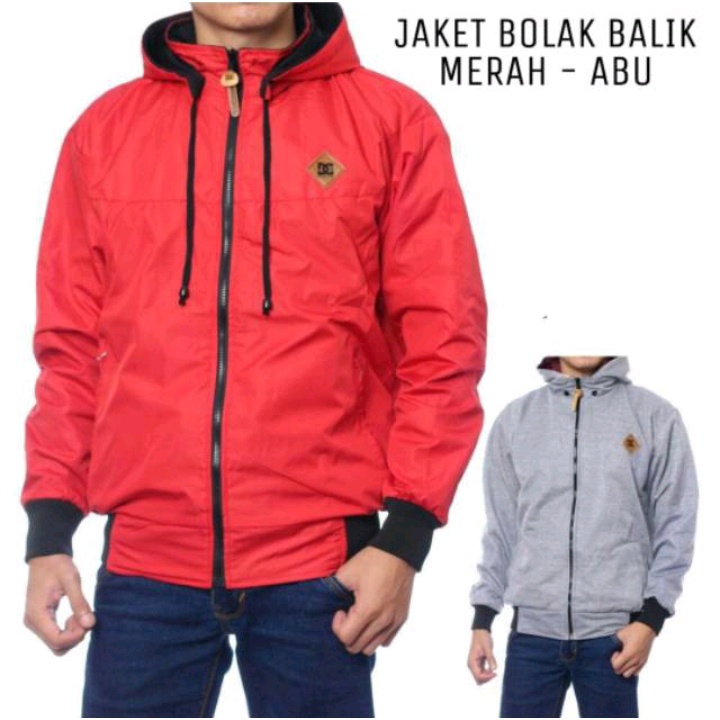 JAKET BB JAKET DC BOLAK BALIK JAKET BB DC PRIA WANITA SIZE L - XL - XXL