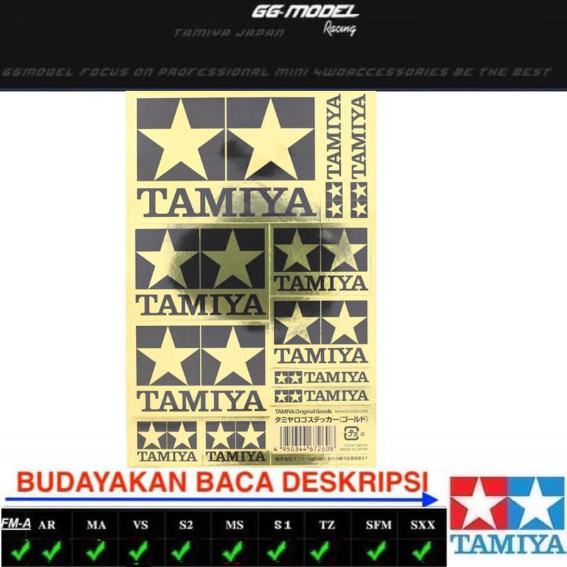 Jual New Produk TAMIYA 67260 LOGO STICKER (GOLD) | Shopee Indonesia