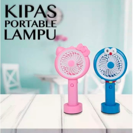 BAJ Kipas Angin Lampu Led Hand Mini Fan Usb Portable Karakter Kipas Angin Tangan Karakter doraemon - PR039