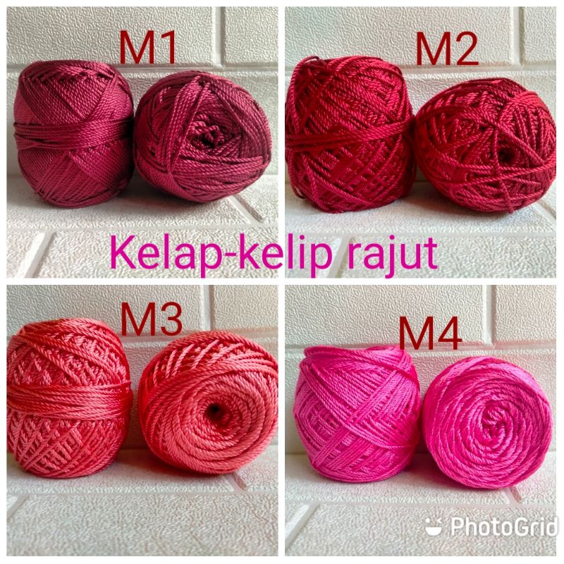 benang rajut poly kilap