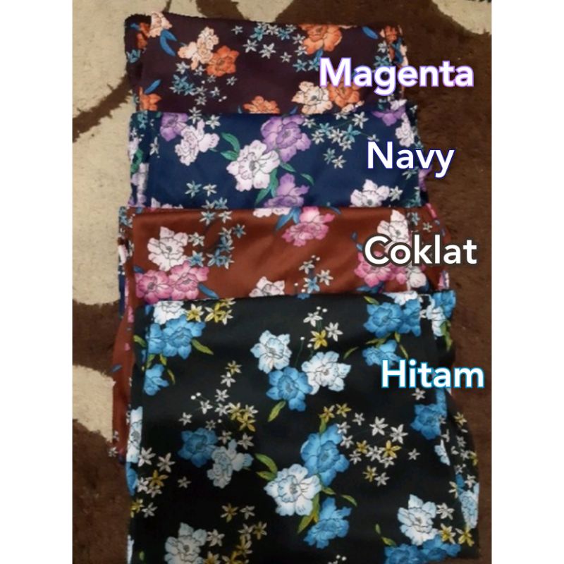 Celana panjang santai wanita motif bunga kertas