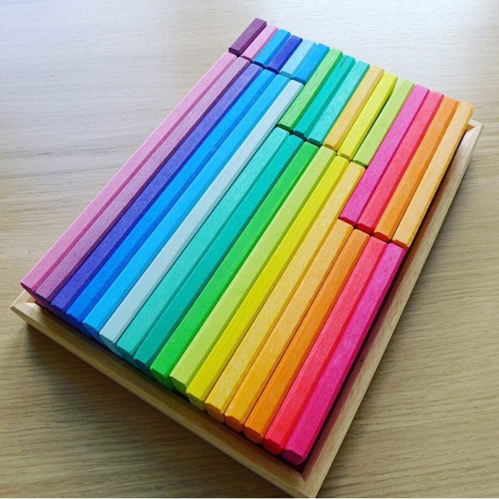 Gluckskafer Rainbow Building Set (32 pcs) - Gluckskafer Building Slats