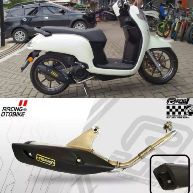 Knalpot Rob1 Rcb1 Original Honda Scoopy Vario 110 Cup V Stainless Original Racing Jogja Standar Raci