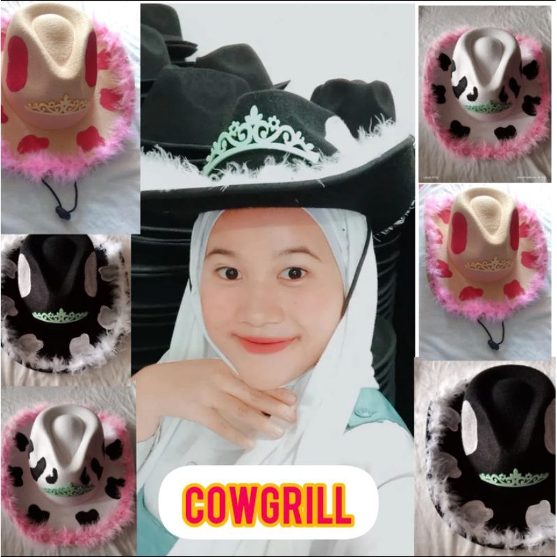 TOPI COWGIRL HAT COWBOY HAT