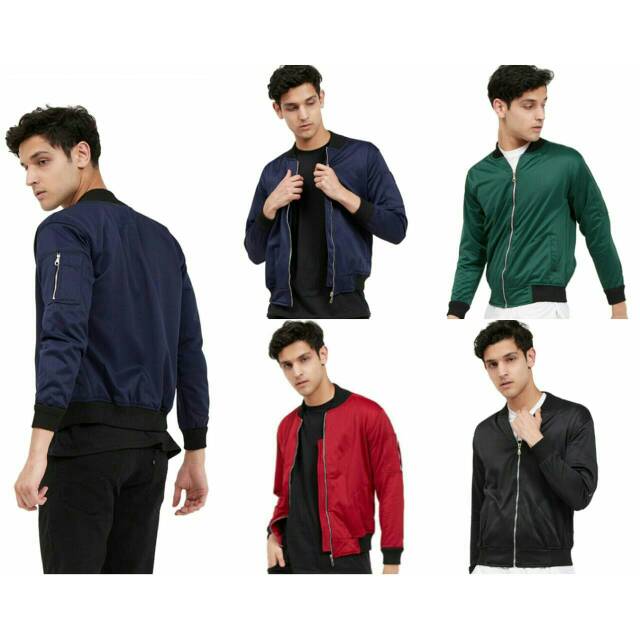 Jaket Bomber Pria Fleece Impor
