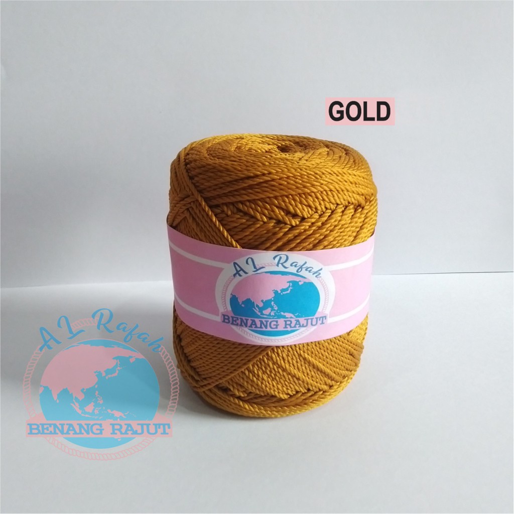 BENANG RAJUT POLY KILAP SERI GOLD (PILIH WARNA)