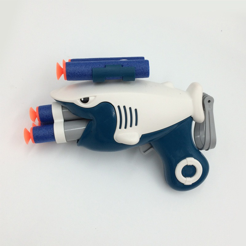 Mainan Pistol Hiu Nerf Gun Peluru Spons + 5 Peluru Harga Pabrik