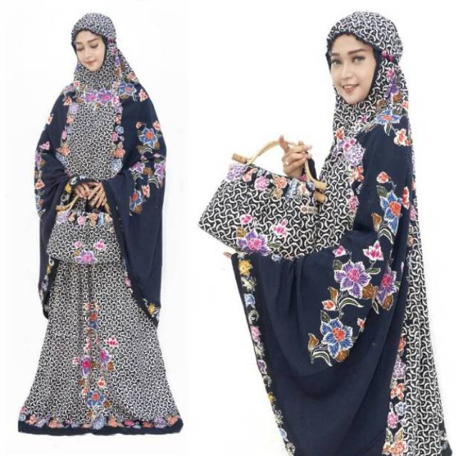 mukena batik encim black series " Al fariz "