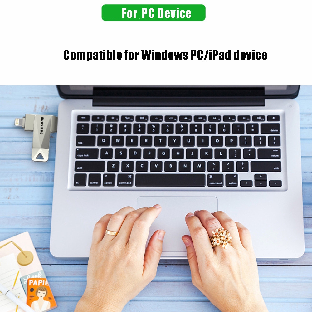 3in1 Pendrive Flash Drive USB 512GB Anti Air untuk iOS / iPhone / iPad / Android / PC