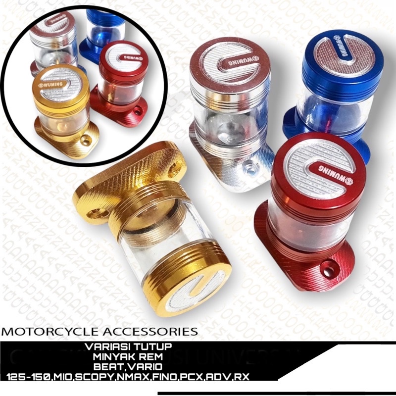 Tutup Stempel Master Minyak Rem Depan Variasi Motor Vario Beat Mio