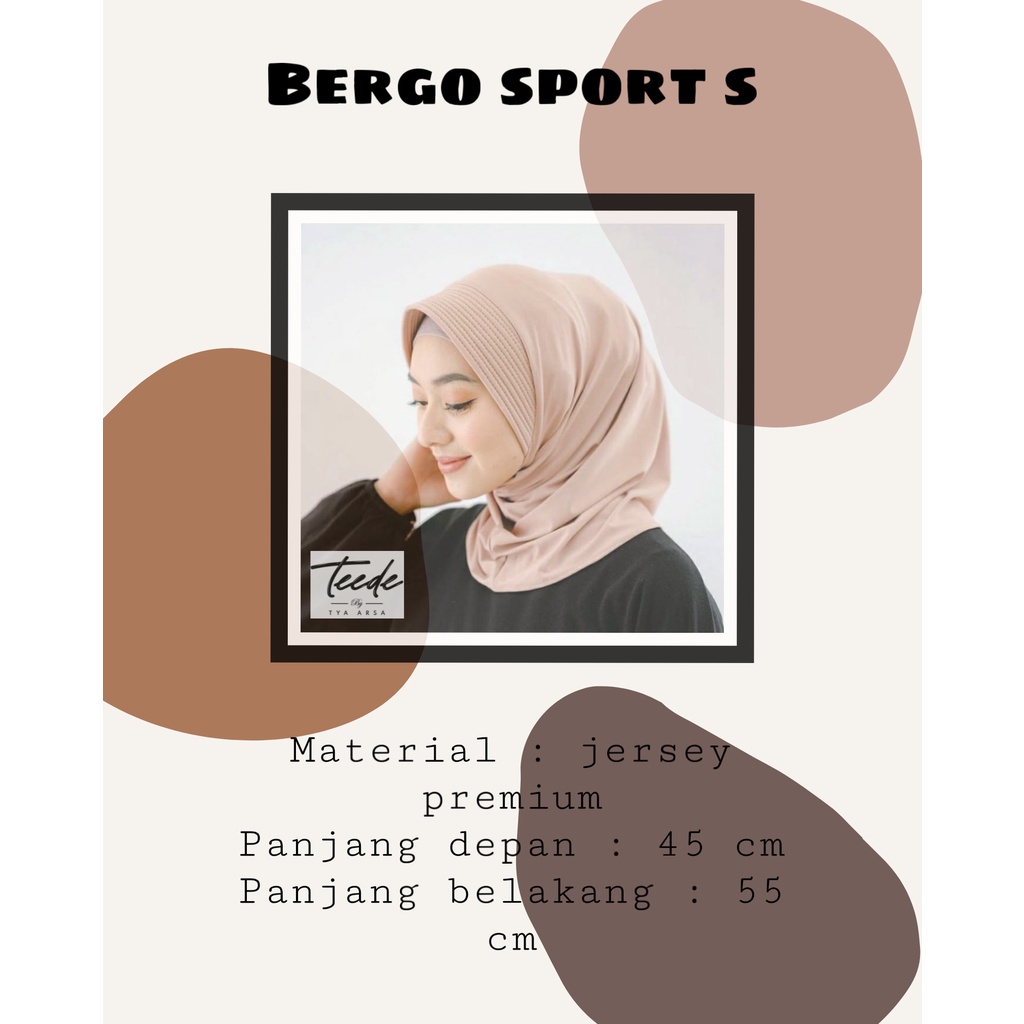 hijab instan olahraga / bergo sport jersey antem by teedehijab