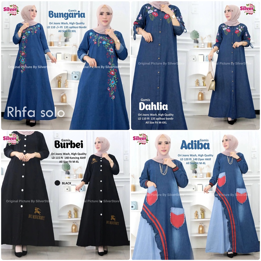 DRESS JEANS / 22.6 / MANIAH BURBEI ADIBA ANAYA ANNAILA CENDRIA HIMERA CINDA JESIKA VUITONA SHINMA LAURENA/ ALLSIZE FIT M-XL / SILVER