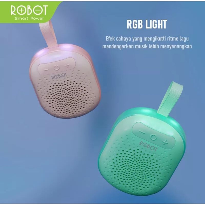 ROBOT MINI SPEAKER BLUETOOTH RGB LIGHT TWS MODE TF CARD RB20