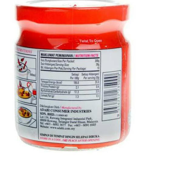 

Barang Terlaris Adabi Perencah Tom Yam Tomyam Tom Yum TomYum 200 gram Adabi Tomyam Botol Tha Tom Yam