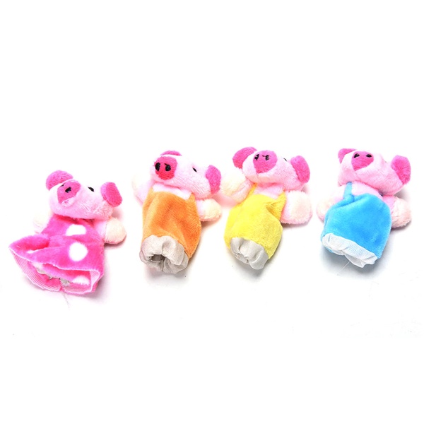 Boneka Jari 3 Little Pigs Finger Puppets Animal 8in1 Finger Puppets Animal 10in1 Finger Puppets Family 6in1 Story Telling Mainan Anak Bayi Pretend To Play