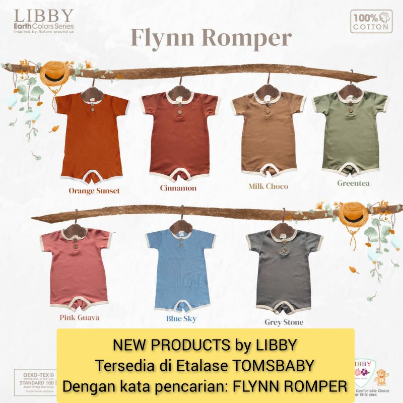 [LENGKAP WARNA 0-12bln] LIBBY COMFY SET EARTH COLOR Stelan Baju Celana Pendek, Panjang, Topi, STK