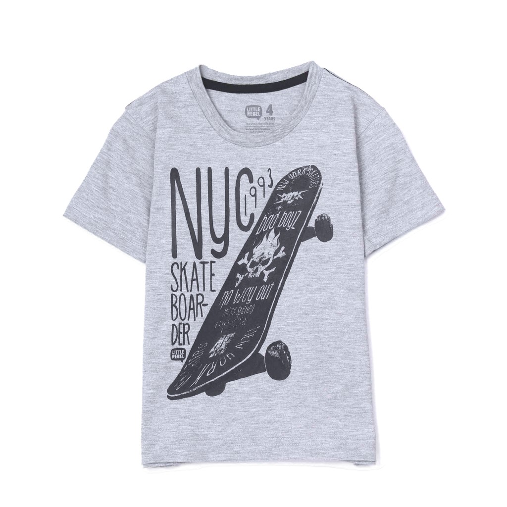 Littlerebel Kaos Anak Laki Laki NYC Skateboard Umur 4 - 12 Tahun