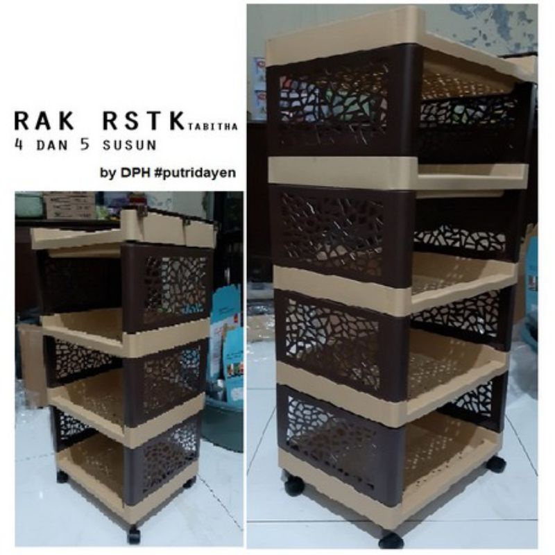 RAK SERBAGUNA SUSUN 4/ RAK PLASTIK RSO 05  RAK DAPUR / RAK BUKU / PIRING