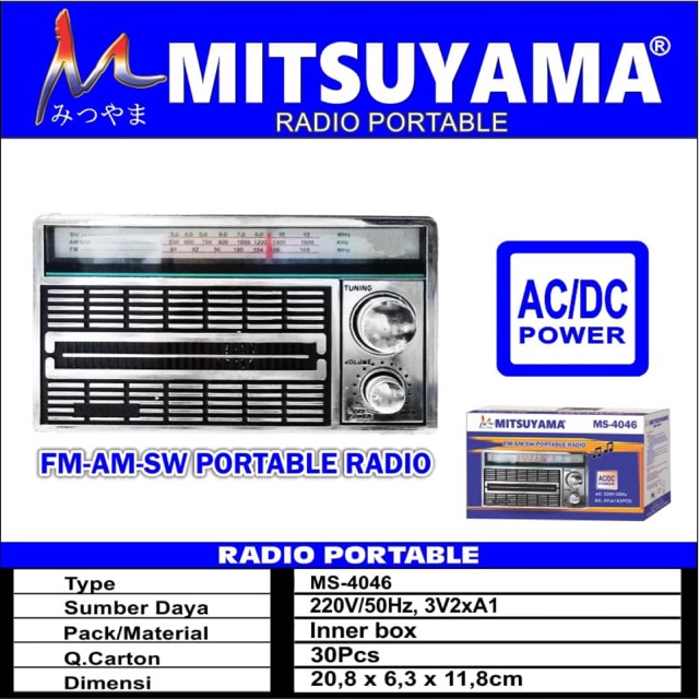 Radio Mitsuyama MS 4046 Portable Murah