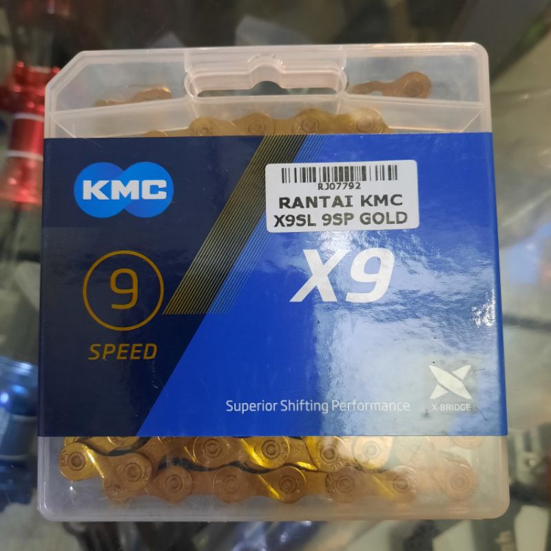 rantai kmc 9sp x9 gold