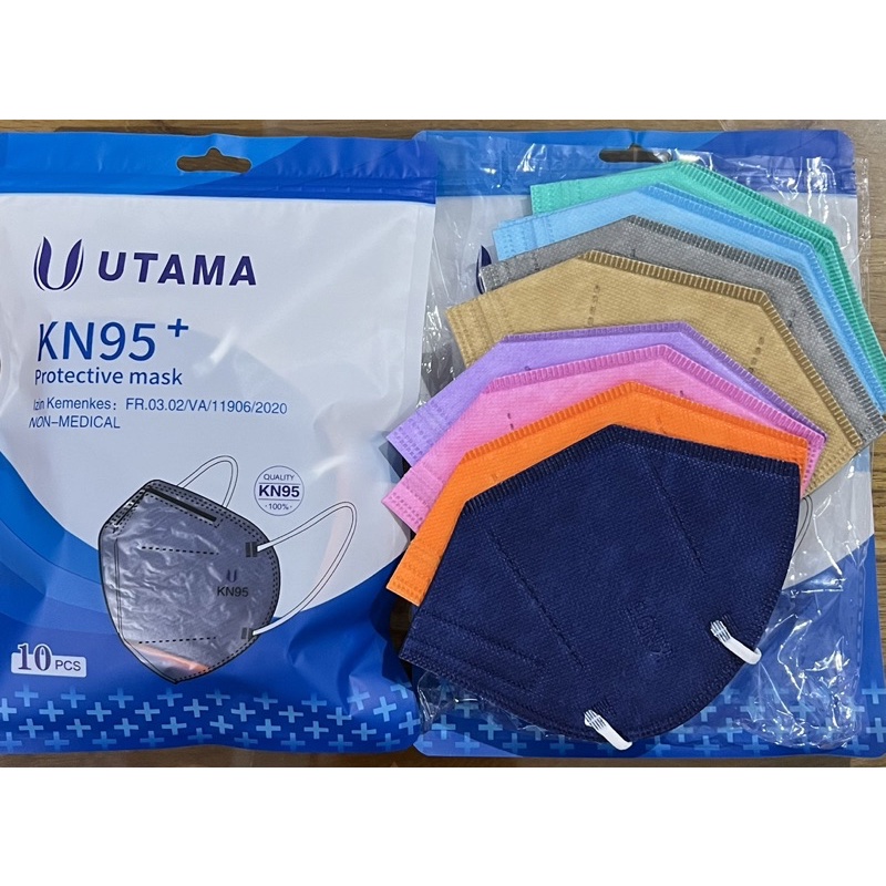 Masker KN95 UTAMA MIX WARNA isi 10 pcs Kemenkes