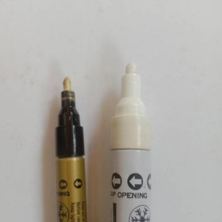 

Hot!! ( ECER ) Spidol snowman marker / permanen / emas, silver, putih