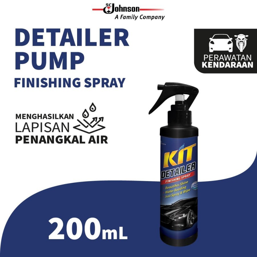 KIT Detailer Spray efek daun talas / pembersih noda cat mobil motor