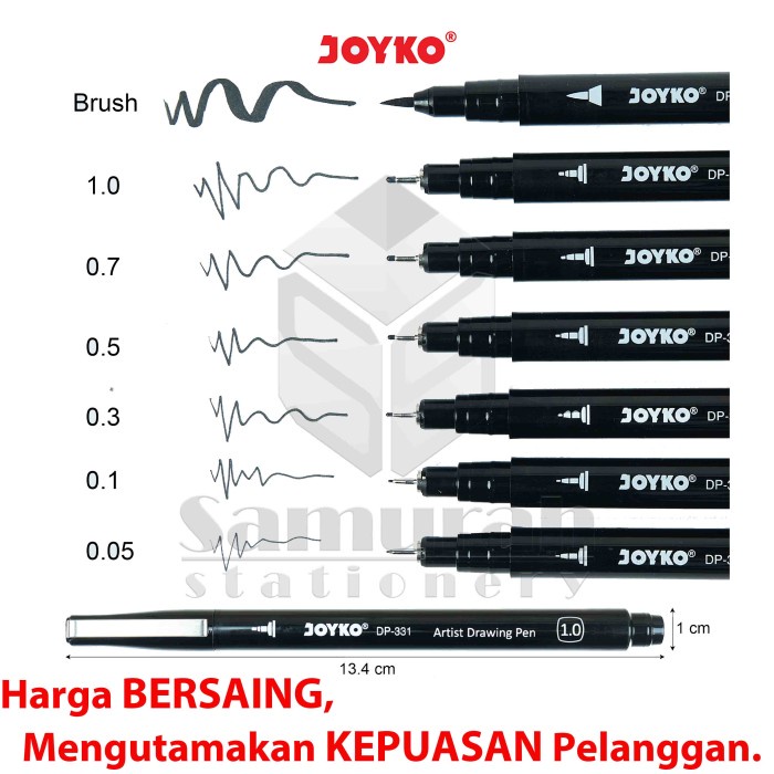 

Pendrawing- Spidol Drawing Pen 1 Set Joyko Dp-331-7 / Pena Gambar Dp 331 7 Ukuran -Drawing-Pen.