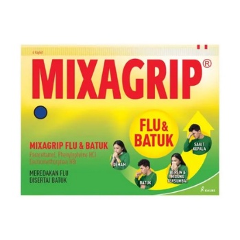 MIXAGRIP FLU &amp; BATUK | MIXAGRIP FLU ISI 4 KAPLET OBAT FLU PILEK BATUK