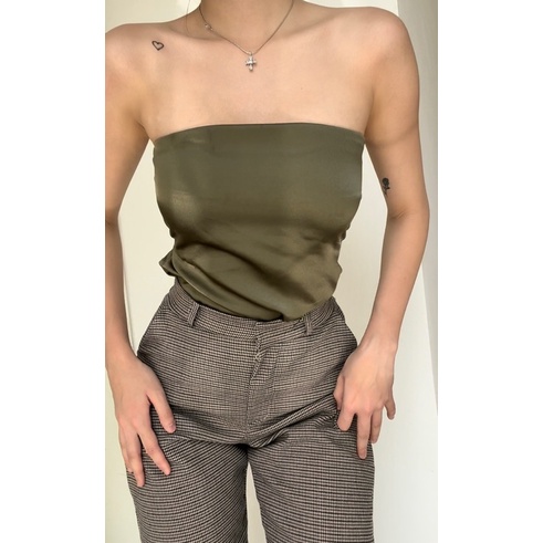 HerPalais Satin Tube Top