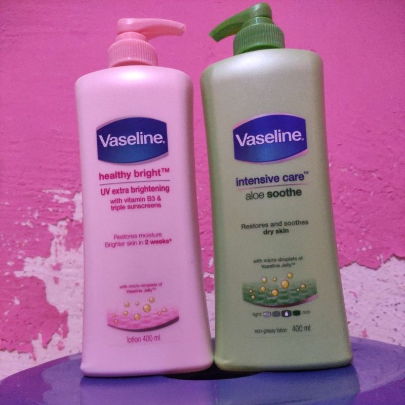 Vaseline healthy Bright&intensive care 400ml promo termurah