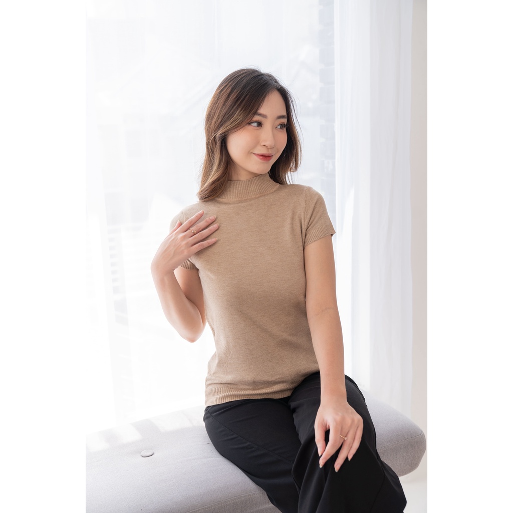 JOIAS Rajut Ghea Turtle | Atasan Turtle Neck Wanita | Atasan rajut import #0653