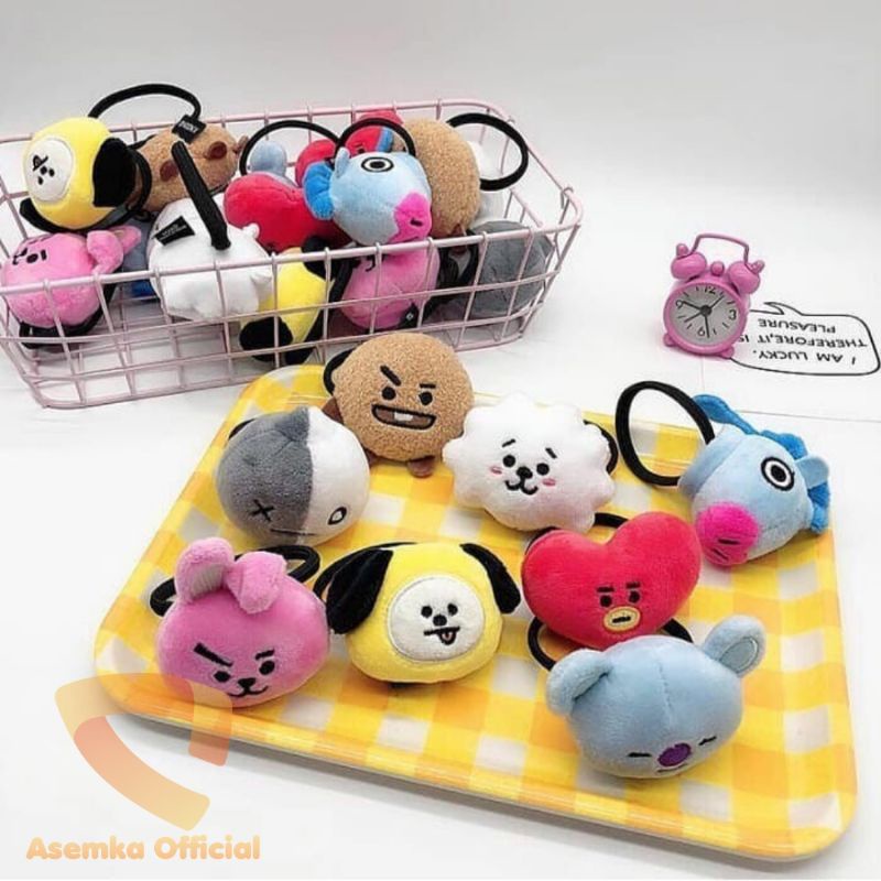 ikat rambut boneka bts bahan lembut