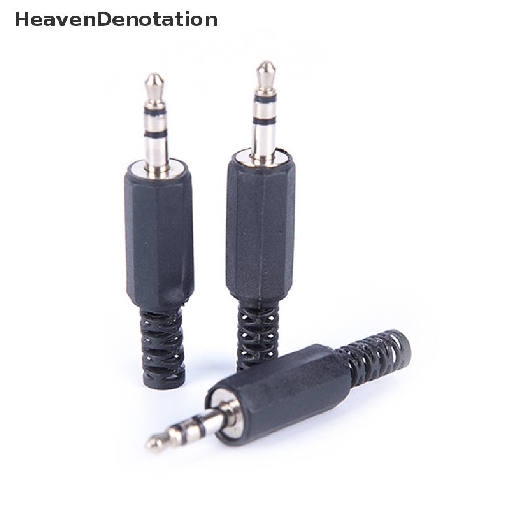 (Heavendenotation) 10pcs / Lot Adapter Jack Audio 3.5mm Male Untuk Headphone