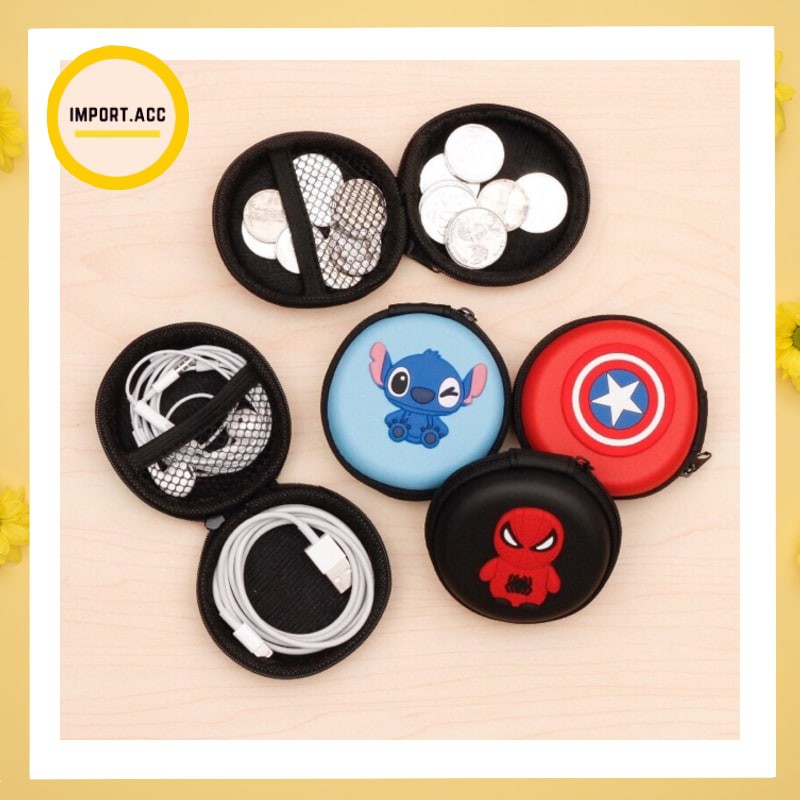 (RANDOM) Dompet Headset Karakter /Dompet Koin Karakter/ Dompet Earphone Karakter bulat