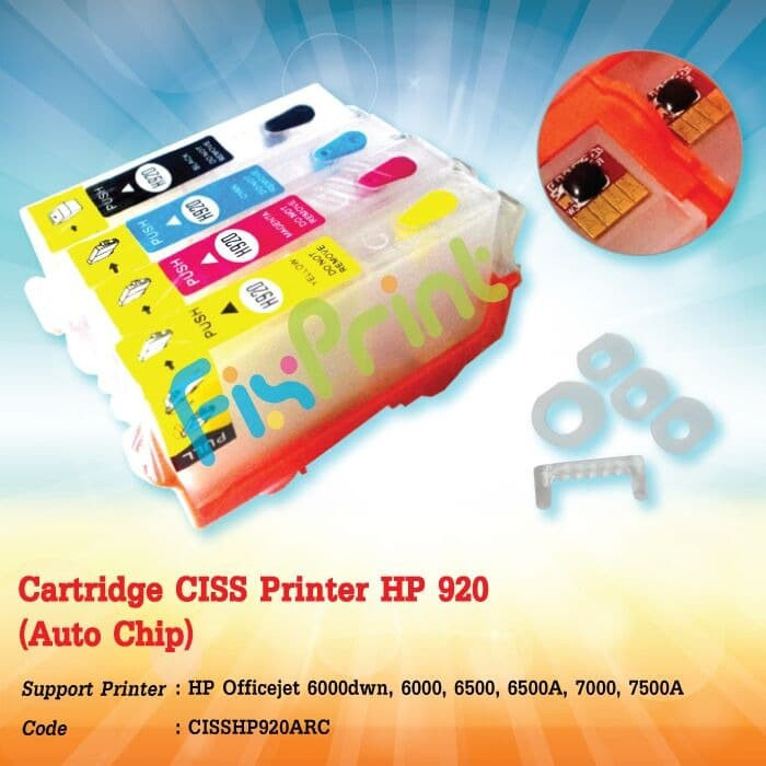 CISS Infus HP 920 CHIP Reset- Printer Officejet 7500 7000 6500 6000 FSB2155